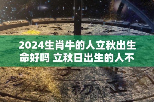 2024生肖牛的人立秋出生命好吗 立秋日出生的人不一般吗