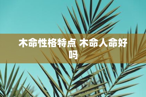 木命性格特点 木命人命好吗