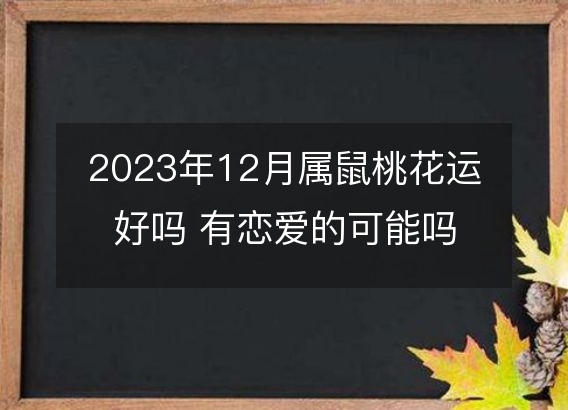 2023年12月属鼠桃花运好吗 有恋爱的可能吗