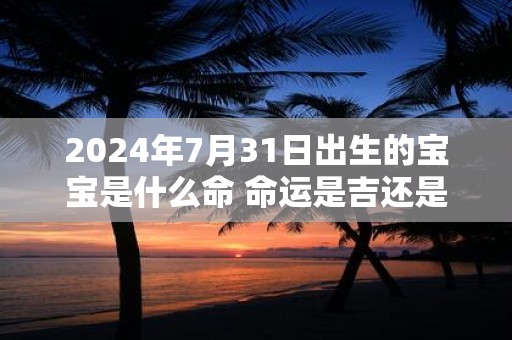 2024年7月31日出生的宝宝是什么命 命运是吉还是凶