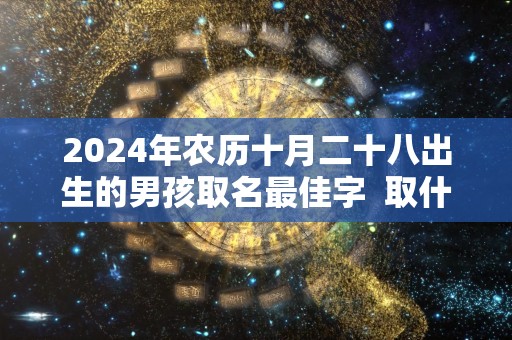 2024年农历十月二十八出生的男孩取名最佳字  取什么名字好