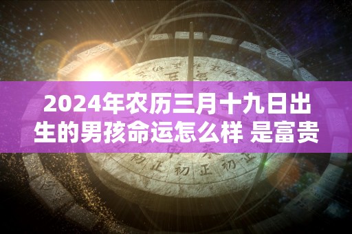 2024年农历三月十九日出生的男孩命运怎么样 是富贵命吗