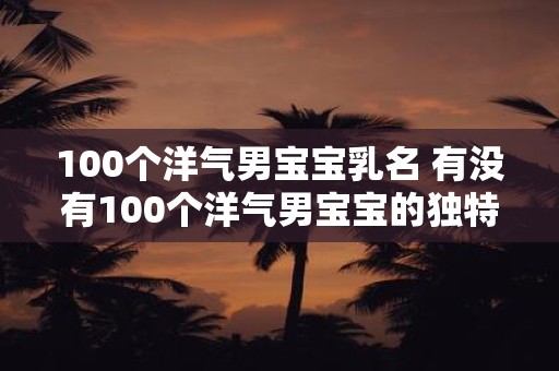 100个洋气男宝宝乳名 有没有100个洋气男宝宝的独特名字