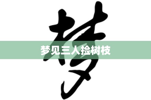 梦见三人捡树枝