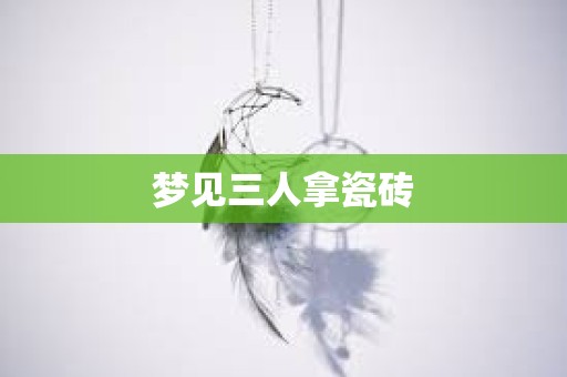 梦见三人拿瓷砖