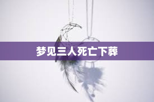 梦见三人死亡下葬