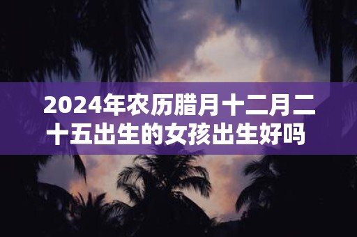 2024年农历腊月十二月二十五出生的女孩出生好吗  命运解析