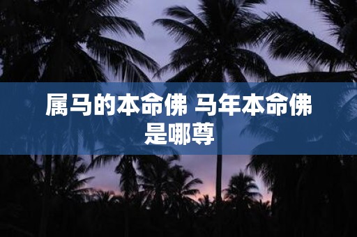 属马的本命佛 马年本命佛是哪尊