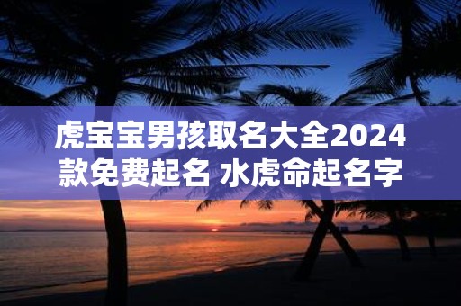 虎宝宝男孩取名大全2024款免费起名 水虎命起名字带什么好