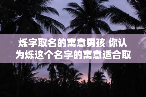 烁字取名的寓意男孩 你认为烁这个名字的寓意适合取给男孩吗