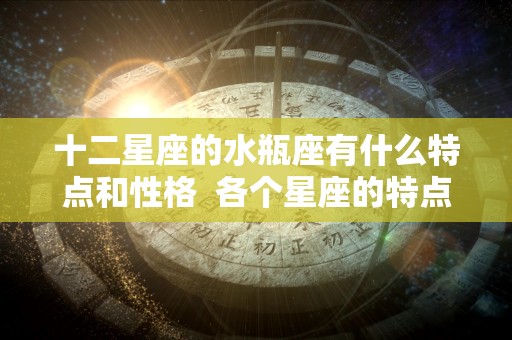 十二星座的水瓶座有什么特点和性格  各个星座的特点和性格