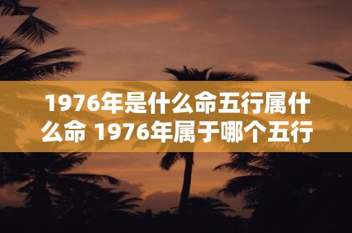 1976年是什么命五行属什么命 1976年属于哪个五行命