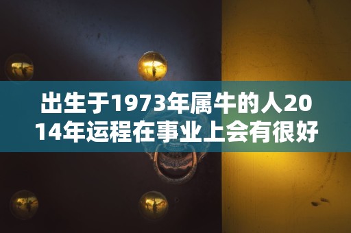 出生于1973年属牛的人2014年运程在事业上会有很好的表现