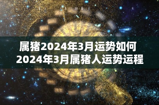 属猪2024年3月运势如何 2024年3月属猪人运势运程详解