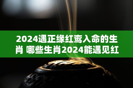 2024遇正缘红鸾入命的生肖 哪些生肖2024能遇见红鸾入命