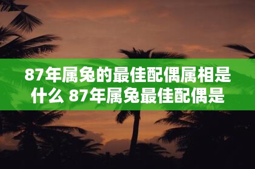 87年属兔的最佳配偶属相是什么 87年属兔最佳配偶是哪个属相