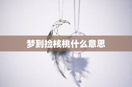 梦到捡核桃什么意思