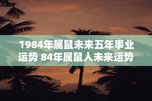 1984年属鼠未来五年事业运势 84年属鼠人未来运势分析