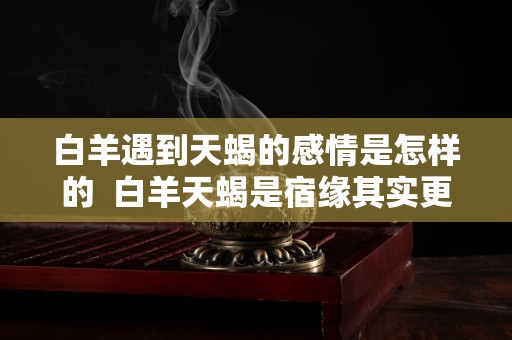 白羊遇到天蝎的感情是怎样的  白羊天蝎是宿缘其实更是绝配