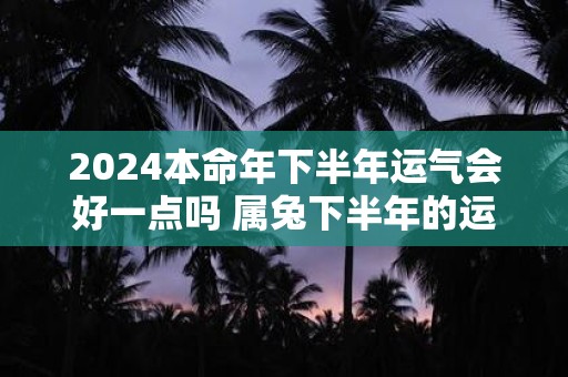 2024本命年下半年运气会好一点吗 属兔下半年的运气好还是坏