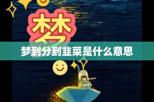 梦到分到韭菜是什么意思