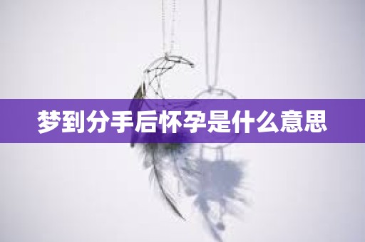 梦到分手后怀孕是什么意思