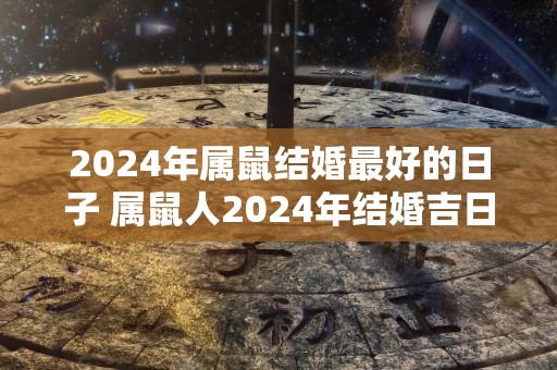 2024年属鼠结婚最好的日子 属鼠人2024年结婚吉日查询