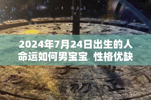 2024年7月24日出生的人命运如何男宝宝  性格优缺点分析