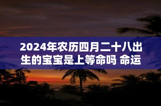 2024年农历四月二十八出生的宝宝是上等命吗 命运如何